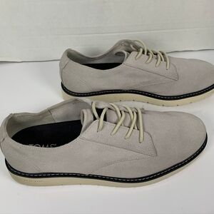 TOMS Men's Trvl Light Gray Oxford Lace Up Shoes 13